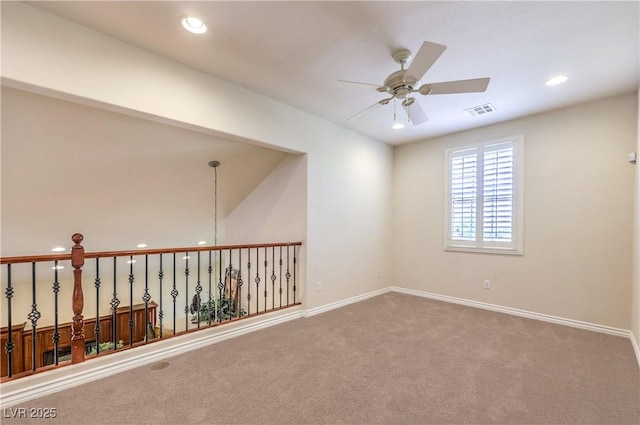 11625 Cabo Del Verde Ave, Las Vegas, NV 89138 - empty room featuring ceiling fan, carpet floors, and recessed lighting