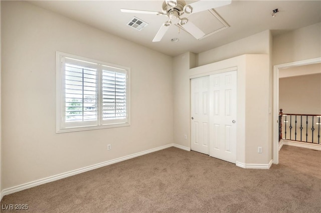 11625 Cabo Del Verde Ave, Las Vegas, NV 89138 - unfurnished bedroom with carpet flooring, a closet, and ceiling fan