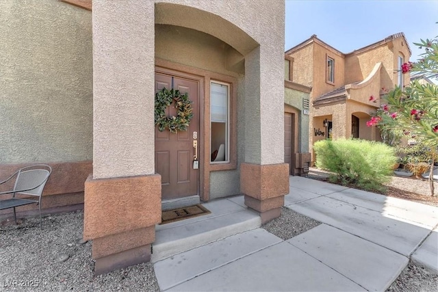2837 Canonero St, Las Vegas, NV 89142 - entrance to property with stucco siding