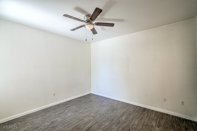 8000 Badura Ave Unit 1168, Las Vegas, NV 89113 - empty room with dark wood-style floors, ceiling fan, and baseboards