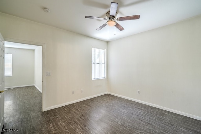 8000 Badura Ave Unit 1168, Las Vegas, NV 89113 - unfurnished room with dark wood finished floors, a ceiling fan, baseboards, and a smoke detector