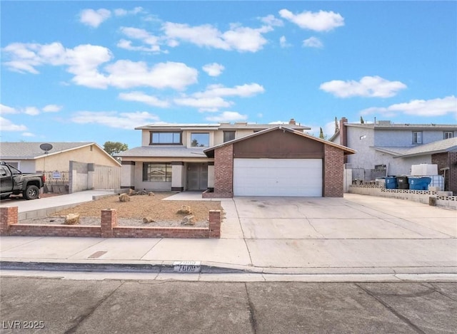 7009 Rawlins Ct, Las Vegas, NV 89128 - view of front of house with driveway, a garage, and brick siding