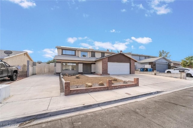 7009 Rawlins Ct, Las Vegas, NV 89128 - traditional-style house featuring driveway, an attached garage, and a gate