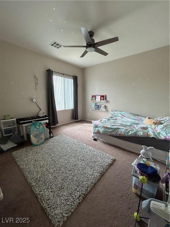 6812 Dipper Ave, North Las Vegas, NV 89084 - bedroom featuring carpet and a ceiling fan