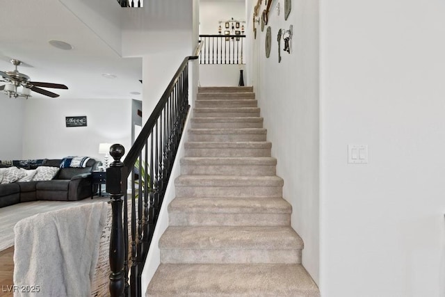 8121 Eagle Clan Ct, Las Vegas, NV 89131 - staircase with ceiling fan