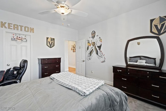 8121 Eagle Clan Ct, Las Vegas, NV 89131 - bedroom with a ceiling fan and baseboards
