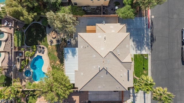 8121 Eagle Clan Ct, Las Vegas, NV 89131 - bird's eye view of a pool