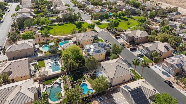 8121 Eagle Clan Ct, Las Vegas, NV 89131 - aerial view of residential area with a pool area