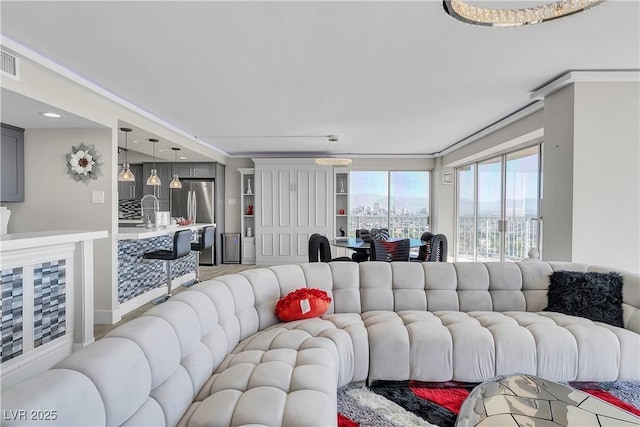 3111 Bel Air Dr Unit 22B, Las Vegas, NV 89109 - living room featuring recessed lighting