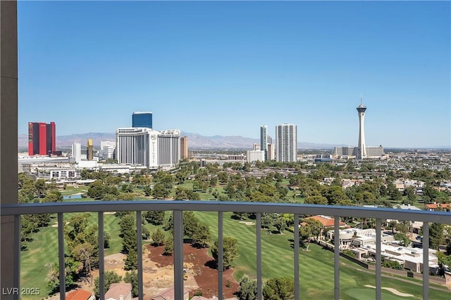 3111 Bel Air Dr Unit 22B, Las Vegas, NV 89109 - balcony featuring a view of city and view of golf course