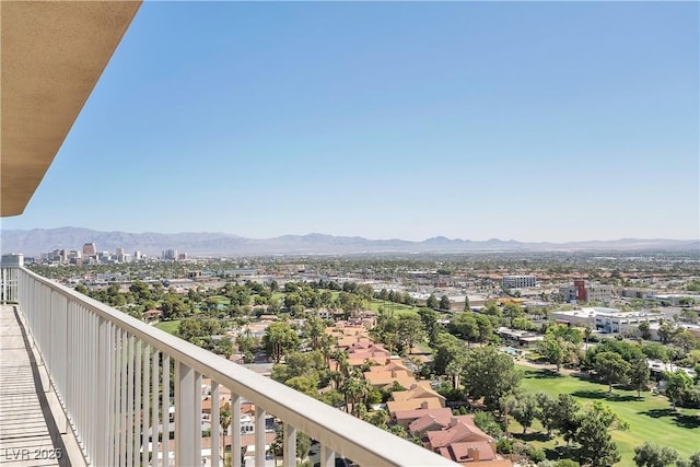 3111 Bel Air Dr Unit 22B, Las Vegas, NV 89109 - balcony featuring a mountain view