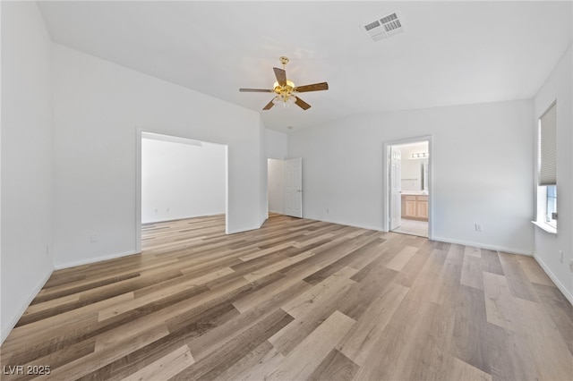 5232 Saranac Rd, Las Vegas, NV 89130 - unfurnished room with ceiling fan, light wood-style floors, and baseboards