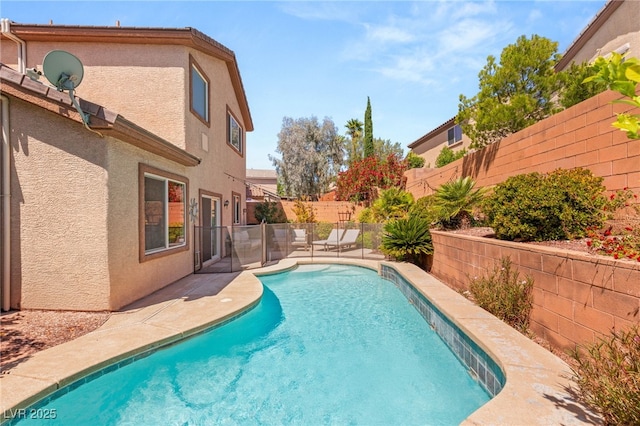 11226 Kenyan Sunshine Ct, Las Vegas, NV 89138 - view of pool with a fenced backyard and a patio area