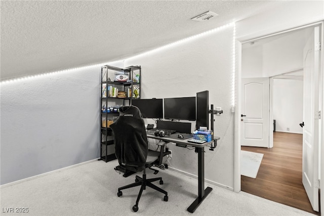 8612 Danza Del Sol Dr, Las Vegas, NV 89128 - office area featuring a textured ceiling and baseboards