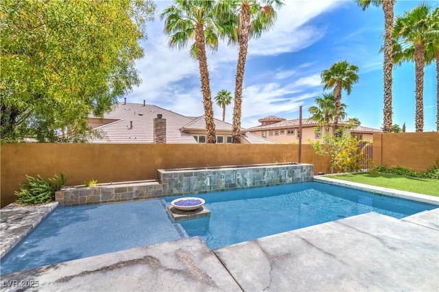1448 Canyon Ledge Ct, Las Vegas, NV 89117 - view of swimming pool with a fenced backyard and a patio