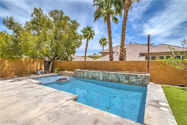 1448 Canyon Ledge Ct, Las Vegas, NV 89117 - view of pool featuring a fenced backyard, a jacuzzi, and a patio area