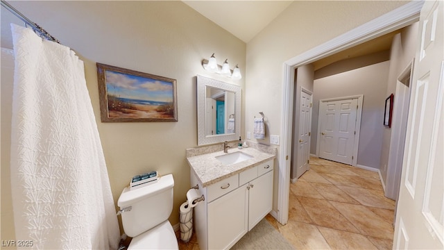 2713 Tanagrine Dr, North Las Vegas, NV 89084 - bathroom with vanity, toilet, and tile patterned flooring