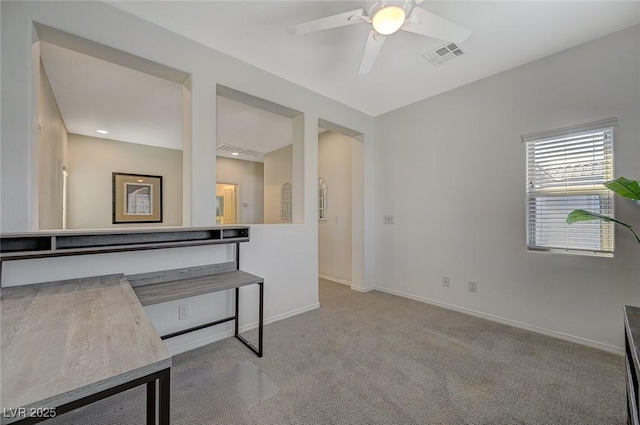 5244 Fiery Sky Ridge St, Las Vegas, NV 89148 - unfurnished office with baseboards, ceiling fan, and carpet