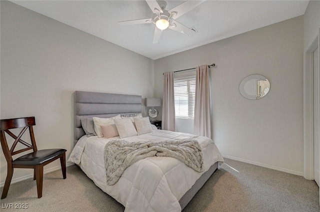 5244 Fiery Sky Ridge St, Las Vegas, NV 89148 - bedroom with carpet, baseboards, and a ceiling fan