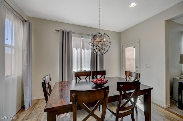 5244 Fiery Sky Ridge St, Las Vegas, NV 89148 - dining room featuring plenty of natural light, light wood finished floors, and recessed lighting