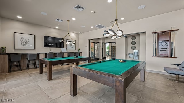 4450 E Brusca Ct, Pahrump, NV 89061 - recreation room with pool table and recessed lighting