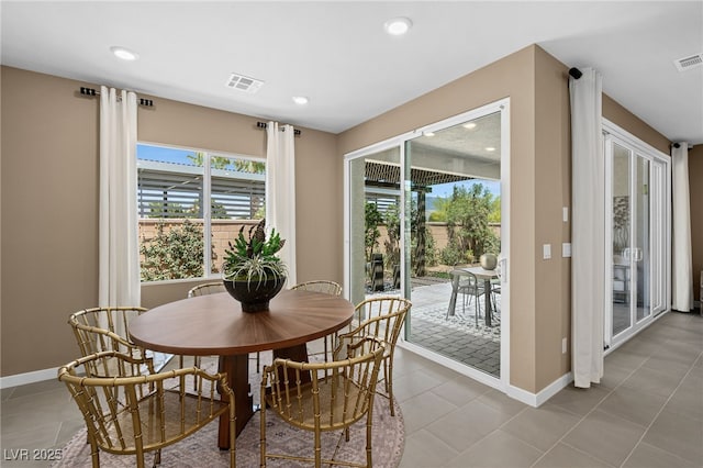 4365 E Murlo Rd, Pahrump, NV 89061 - dining space featuring baseboards, tile patterned flooring, and recessed lighting