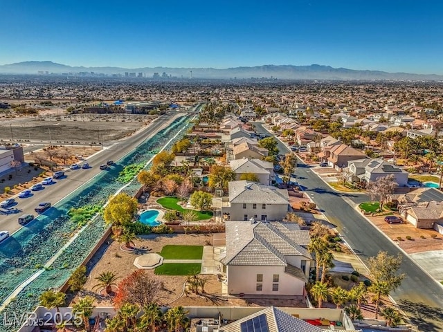 6971 Cedar Basin Ave, Las Vegas, NV 89142 - aerial view of residential area featuring a mountainous background