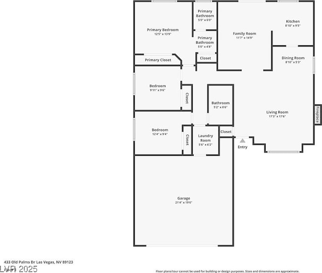 433 Old Palms Dr, Las Vegas, NV 89123 - floor plan / room layout
