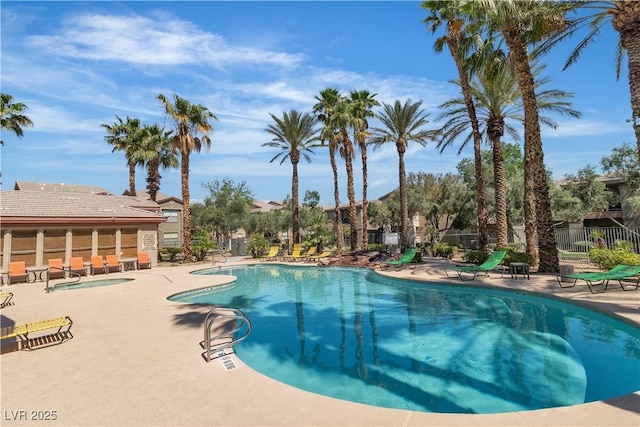 8000 Badura Ave Unit 2174, Las Vegas, NV 89113 - community pool with a patio