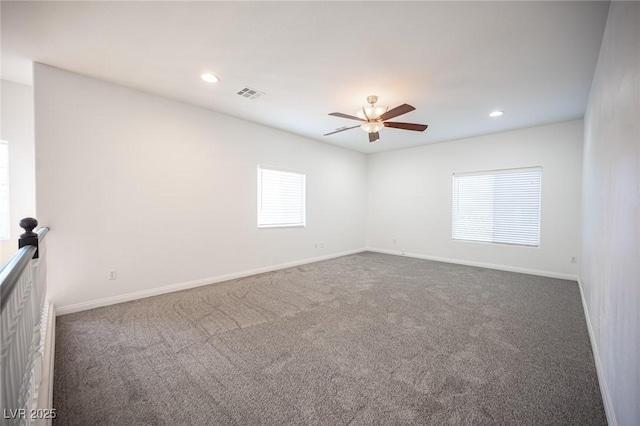 6029 Allanche Ave, Las Vegas, NV 89141 - carpeted spare room featuring a ceiling fan, recessed lighting, and baseboards