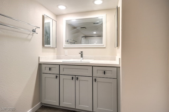 3683 Villa Knolls E Dr, Las Vegas, NV 89120 - bathroom featuring vanity and baseboards