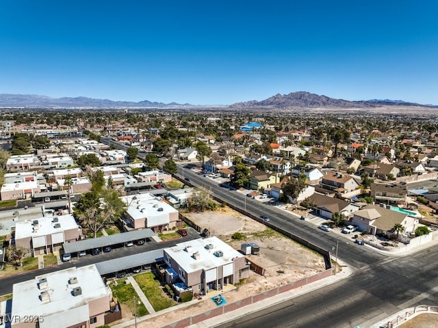 3683 Villa Knolls E Dr, Las Vegas, NV 89120 - aerial view of residential area featuring a mountain backdrop