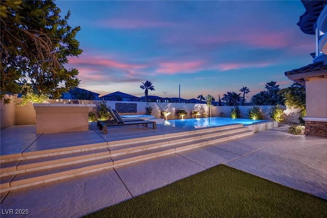 1972 Alcova Ridge Dr, Las Vegas, NV 89135 - view of pool with a patio and a fenced backyard