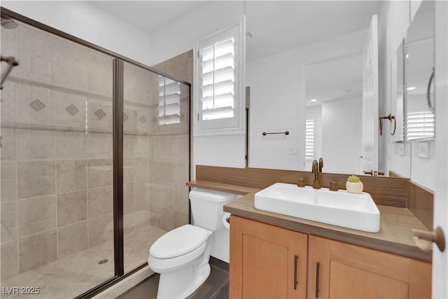 1972 Alcova Ridge Dr, Las Vegas, NV 89135 - full bath featuring vanity, toilet, and a stall shower