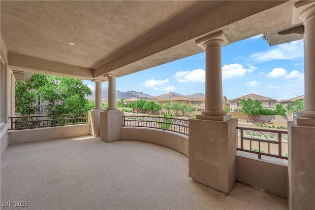 1972 Alcova Ridge Dr, Las Vegas, NV 89135 - view of patio / terrace featuring a balcony and a mountain view