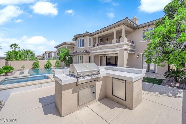 1972 Alcova Ridge Dr, Las Vegas, NV 89135 - view of patio featuring an in-ground hot tub