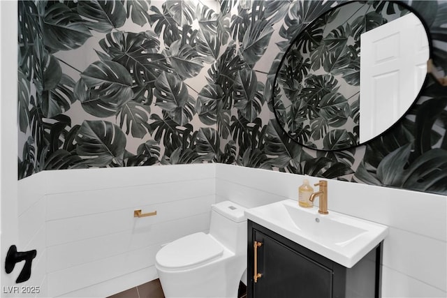 1972 Alcova Ridge Dr, Las Vegas, NV 89135 - bathroom with vanity, toilet, and tile patterned floors