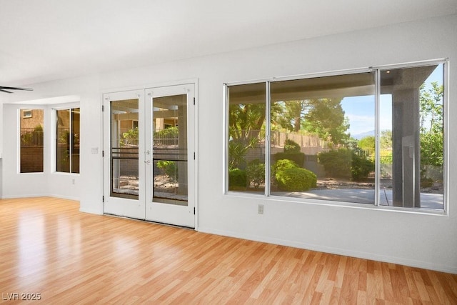 9524 Quail Ridge Dr, Las Vegas, NV 89134 - entryway featuring wood finished floors, french doors, and baseboards