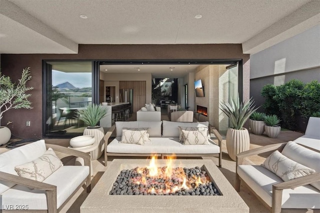 40 Heron Harbour Dr, Henderson, NV 89011 - living area featuring a textured ceiling