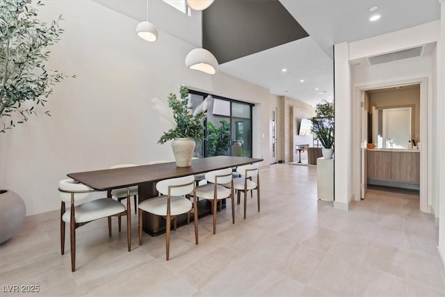 40 Heron Harbour Dr, Henderson, NV 89011 - dining area featuring recessed lighting and a high ceiling