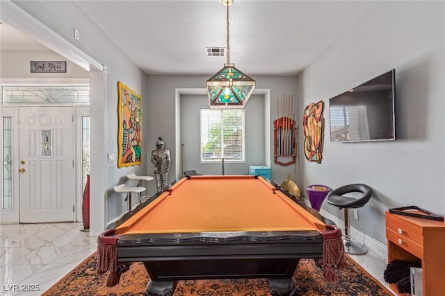 60 N Fogg St, Las Vegas, NV 89110 - rec room featuring marble finish floors, baseboards, and pool table