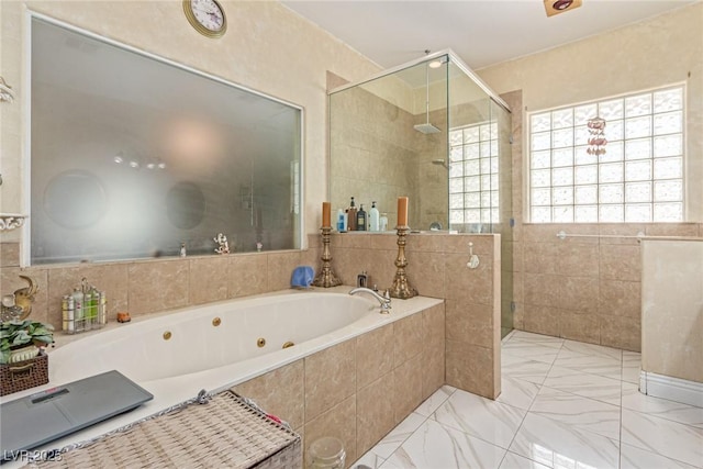 60 N Fogg St, Las Vegas, NV 89110 - full bathroom featuring a whirlpool tub and a shower stall