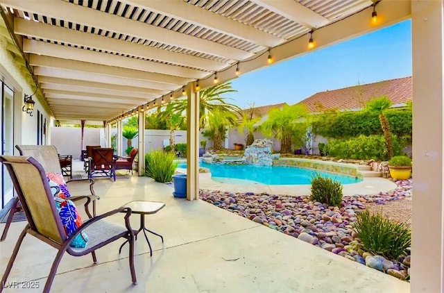 8928 Rusty Rifle Ave, Las Vegas, NV 89143 - view of swimming pool with a fenced backyard and a patio area
