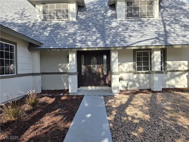 3056 Garnet Ct, Las Vegas, NV 89121 - doorway to property with a shingled roof