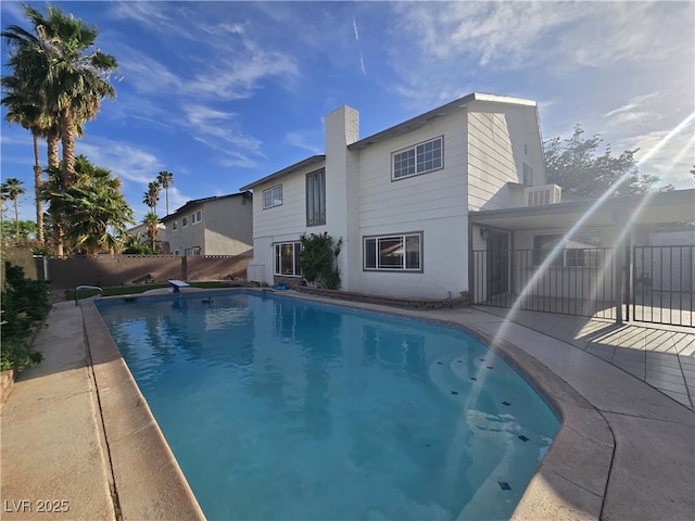 3056 Garnet Ct, Las Vegas, NV 89121 - view of pool with a fenced backyard and a patio
