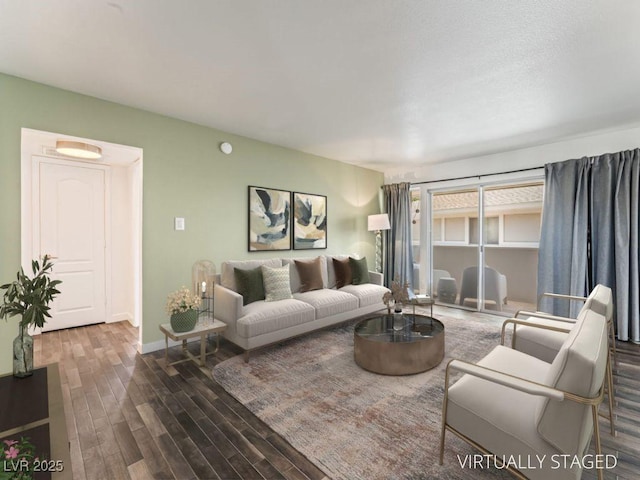 753 Oakmont Ave Unit 802, Las Vegas, NV 89109 - living area with wood finished floors and baseboards