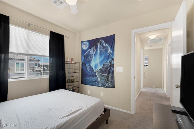 6217 Lapilli Ave, Las Vegas, NV 89139 - carpeted bedroom with baseboards and a ceiling fan
