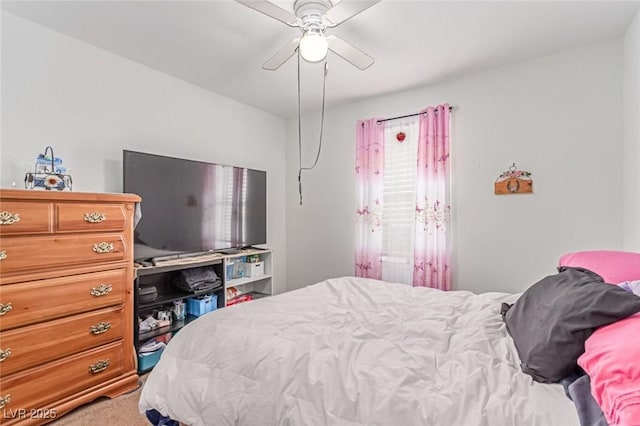 3821 E Summit Ave, Pahrump, NV 89061 - bedroom with carpet floors and a ceiling fan