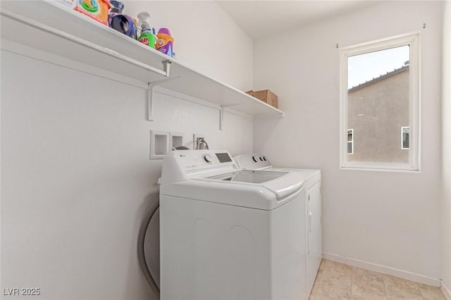 3821 E Summit Ave, Pahrump, NV 89061 - washroom with separate washer and dryer and baseboards