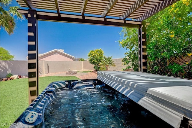 983 Cutter St, Henderson, NV 89011 - fenced backyard featuring a pergola